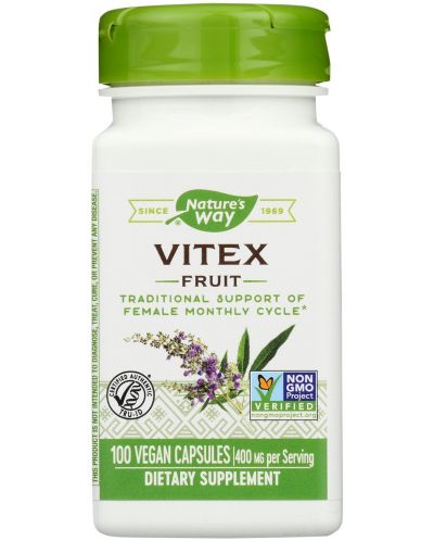 Vitex Fruit, 400 mg, 100 капсули, Nature’s Way - 1