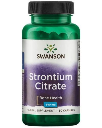 Strontium Citrate, 340 mg, 60 капсули, Swanson - 1