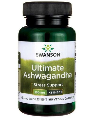 Ultimate Ashwagandha, 250 mg, 60 капсули, Swanson - 1