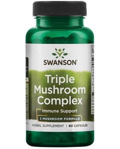 Triple Mushroom Complex, 60 капсули, Swanson - 1