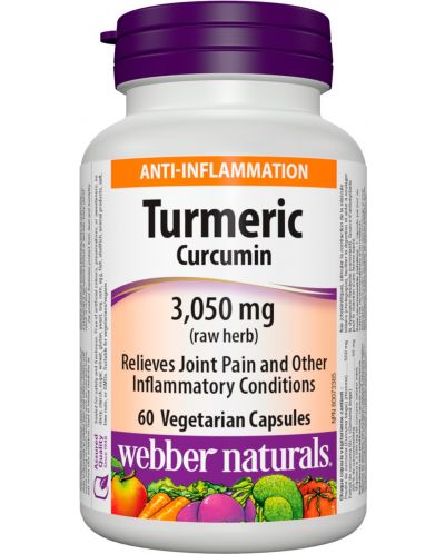 Turmeric Curcumin, 60 капсули, Webber Naturals - 1