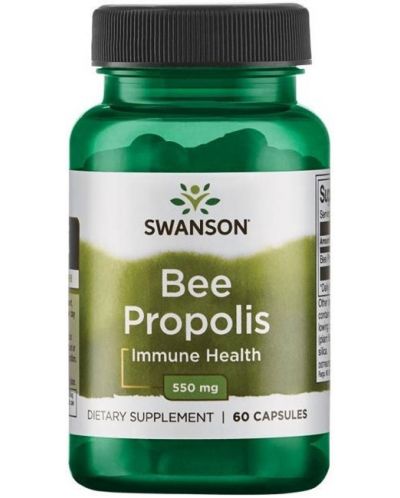 Bee Propolis, 550 mg, 60 капсули, Swanson - 1