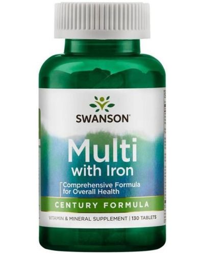 Multi with Iron, 130 таблетки, Swanson - 1