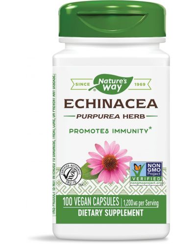Echinacea Purpurea Herb, 400 mg, 100 капсули, Nature's Way - 1
