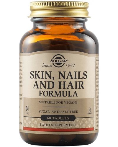 Hair, Skin and Nail Formula, 60 таблетки, Solgar - 1