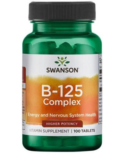 B-125 Complex, 100 таблетки, Swanson - 1