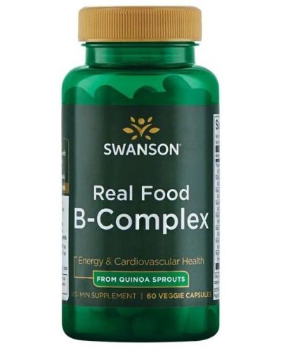 Real Food B-Complex, 60 капсули, Swanson - 1