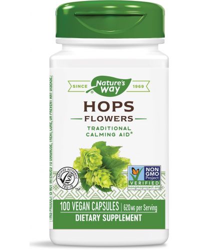 Hops Flowers, 100 капсули, Nature's Way - 1