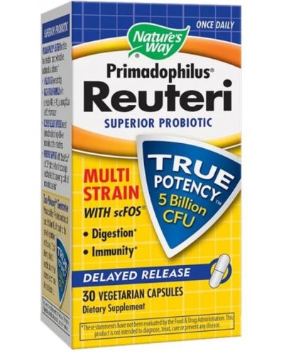 Primadophilus Reuteri, 148 mg, 30 капсули, Nature's Way - 1