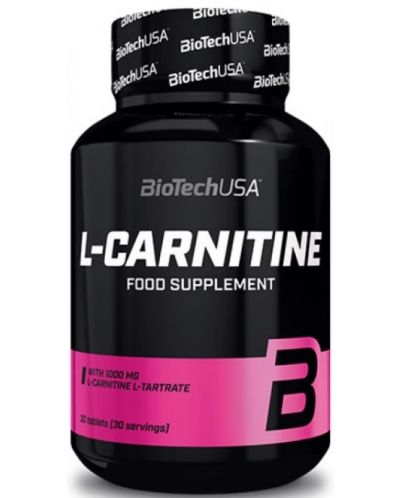 L-Carnitine 1000, 30 таблетки, BioTech USA - 1
