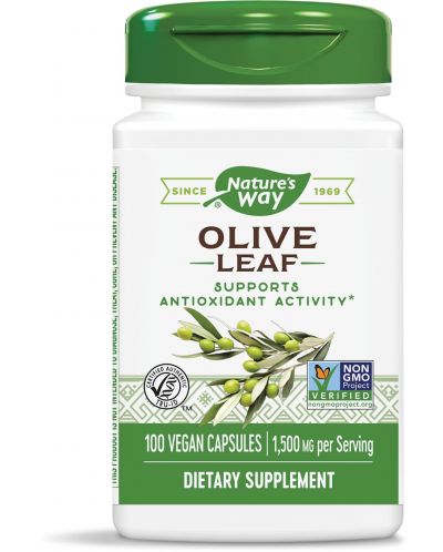 Olive Leaf, 500 mg, 100 капсули, Nature's Way - 1