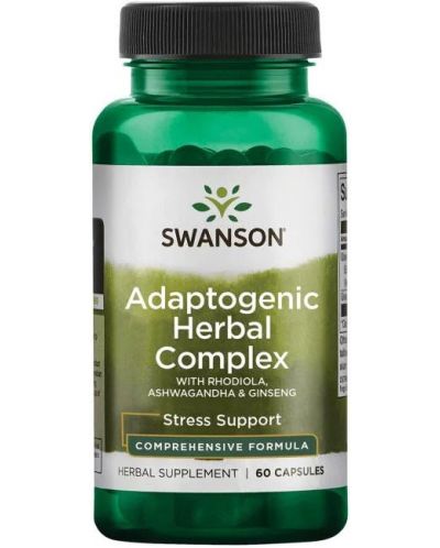 Adaptogen Herbal Complex, 60 капсули, Swanson - 1