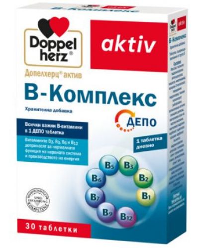 Doppelherz Aktiv B-Комплекс Депо, 30 таблетки - 1