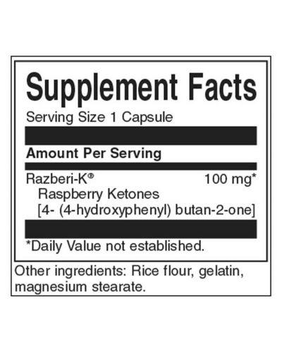 Razberi-K, 100 mg, 60 капсули, Swanson - 2