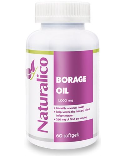 Borage Oil, 60 меки капсули, Naturalico - 1