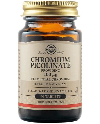 Chromium Picolinate, 100 mcg, 90 таблетки, Solgar - 1