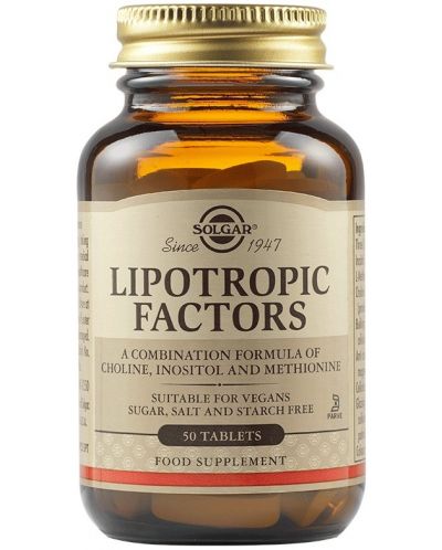 Lipotropic Factors, 50 таблетки, Solgar - 1