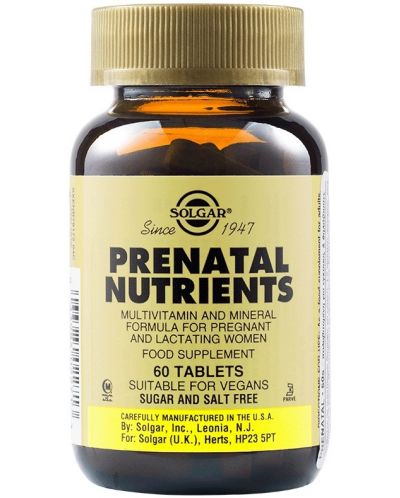 Prenatal Nutrients, 60 таблетки, Solgar - 1