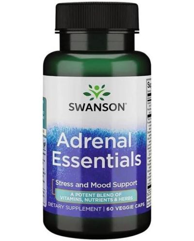 Adrenal Essentials, 60 растителни капсули, Swanson - 1