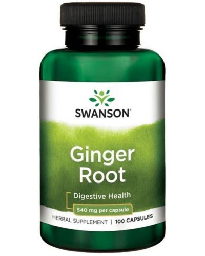 Ginger Root, 540 mg, 100 капсули, Swanson - 1
