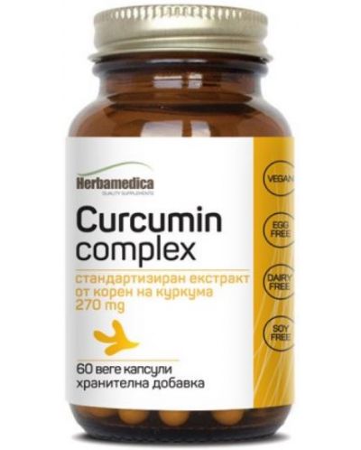 Curcumin Complex, 270 mg, 60 капсули, Herbamedica - 1
