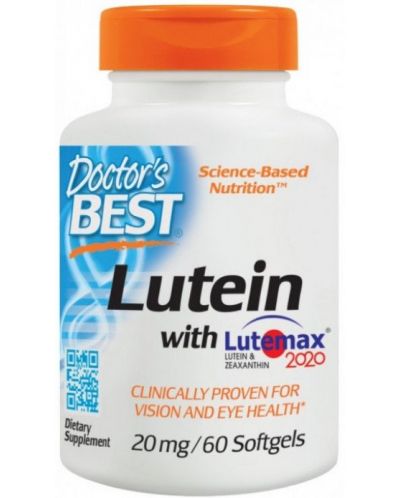 Lutein with Lutemax, 20 mg, 60 капсули, Doctor's Best - 1