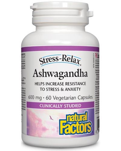 Ashwagandha, 600 mg, 60 капсули, Natural Factors - 1