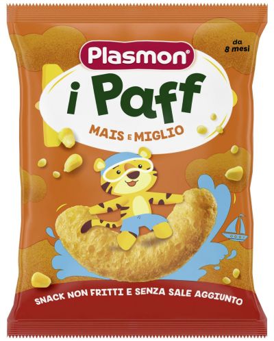 Хрупанки Plasmon - Paff, царевица и просо, 15 g - 1