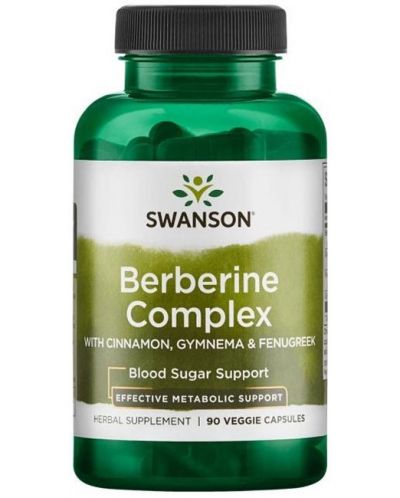 Berberine Complex, 90 растителни капсули, Swanson - 1