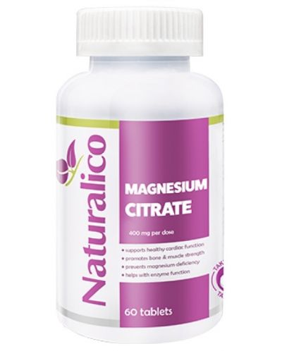 Magnesium Citrate, 400 mg, 60 таблетки, Naturalico - 1