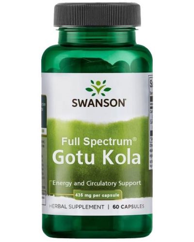 Full Spectrum Gotu Kola, 435 mg, 60 капсули, Swanson - 1