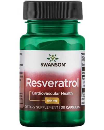 Resveratrol, 100 mg, 30 капсули, Swanson - 1