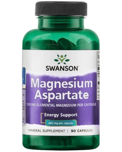 Magnesium Aspartate, 685 mg, 90 капсули, Swanson - 1