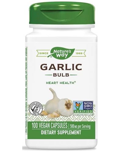 Garlic Bulb, 580 mg, 100 капсули, Nature's Way - 1