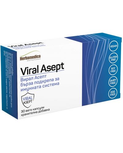 Viral Asept, 30 капсули, Herbamedica - 1