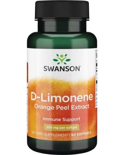 D-Limonene, 250 mg, 60 меки капсули, Swanson - 1