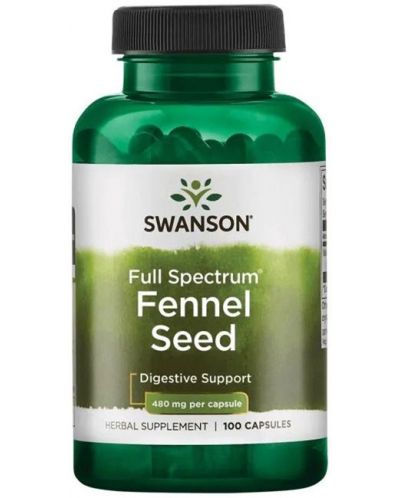 Full Spectrum Fennel Seed, 480 mg, 100 капсули, Swanson - 1