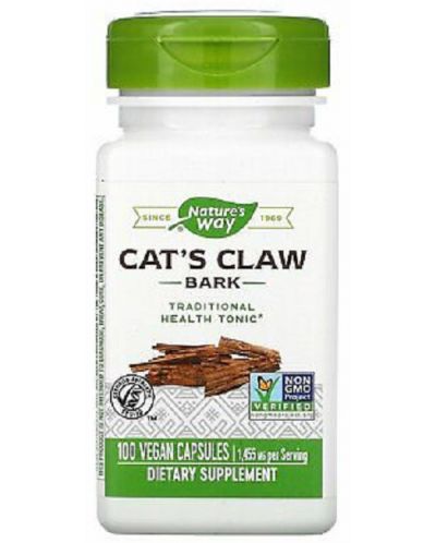 Cat's Claw Bark, 485 mg, 100 капсули, Nature's Way - 1