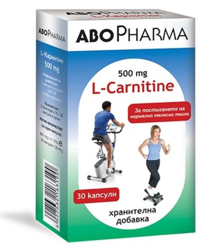 L-Carnitine, 500 mg, 30 капсули, Abo Pharma - 1
