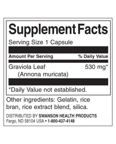 Graviola, 530 mg, 60 капсули, Swanson - 2
