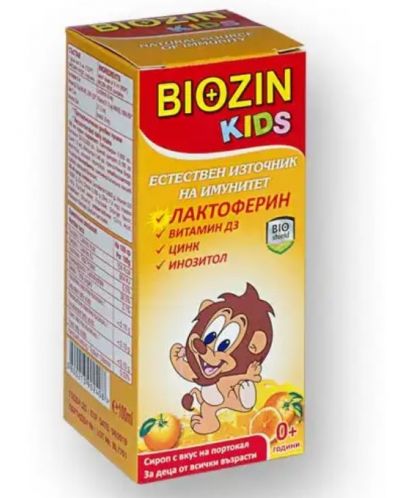 Biozin Kids Сироп, портокал, 100 ml, BioShield - 1