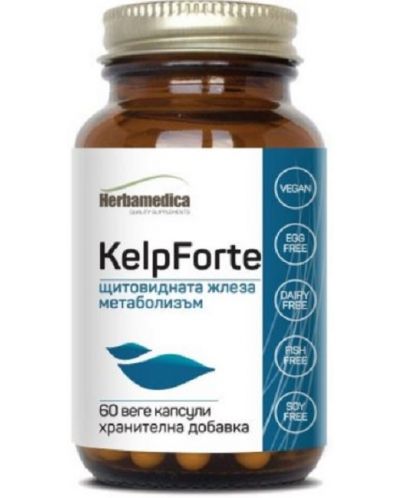 KelpForte, 400 mg, 60 капсули, Herbamedica - 1