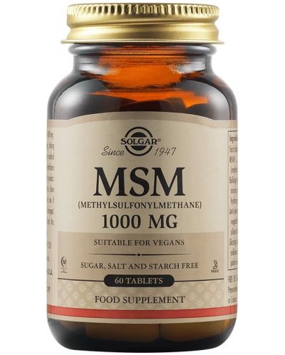 MSM, 1000 mg, 60 таблетки, Solgar - 1