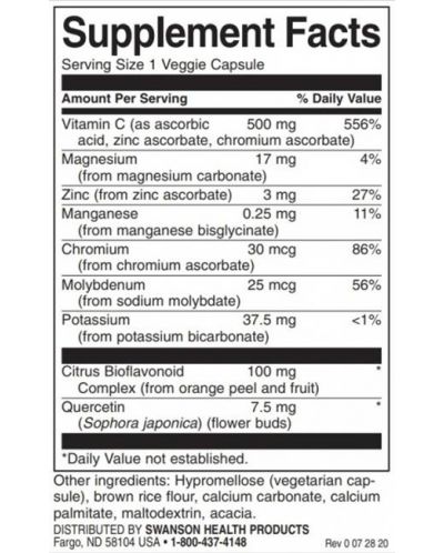 Vitamin C Complex with Bioflavonoids, 60 капсули, Swanson - 2
