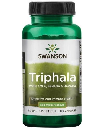 Triphala, 500 mg, 100 капсули, Swanson - 1