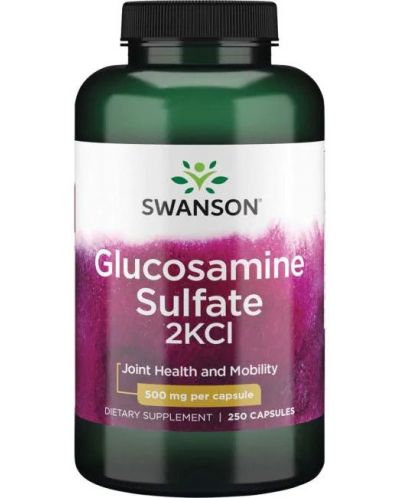 Glucosamine Sulfate 2KCl, 500 mg, 250 капсули, Swanson - 1