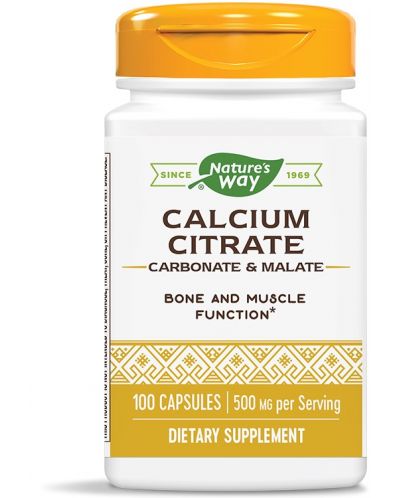 Calcium Citrate, 100 капсули, Nature's Way - 1