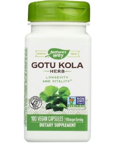 Gotu kola, 475 mg, 100 капсули, Nature’s Way - 1