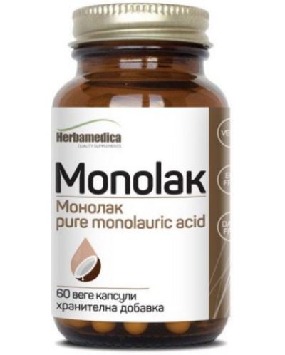 Monolak, 500 mg, 60 веге капсули, Herbamedica - 1