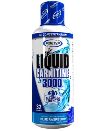 Liquid Carnitine 3000, синя малина, 480 ml, Gaspari Nutrition - 1